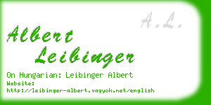 albert leibinger business card